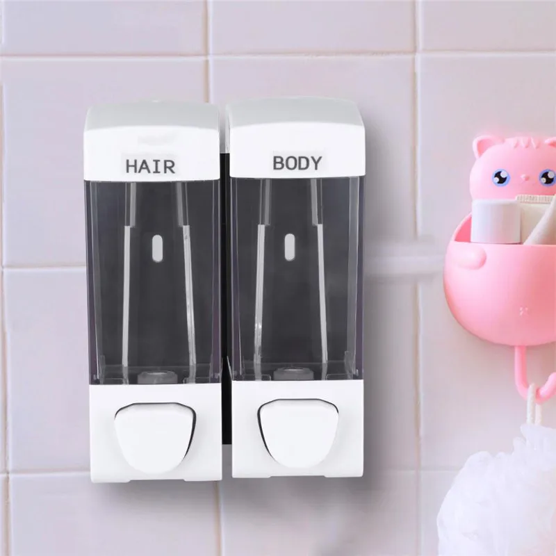 1/2/3 камеры 500/700/1050 мл жидкое мыло для рук для душа настенный дозатор для раковина Ванная комната Туалет Отель душ - Цвет: 2 Chamber