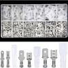 450pcs Insulation Box Male Bus Connector 2.8/4.8/6.3mm Electrical Crimp Terminal Spade Connector Kit 6