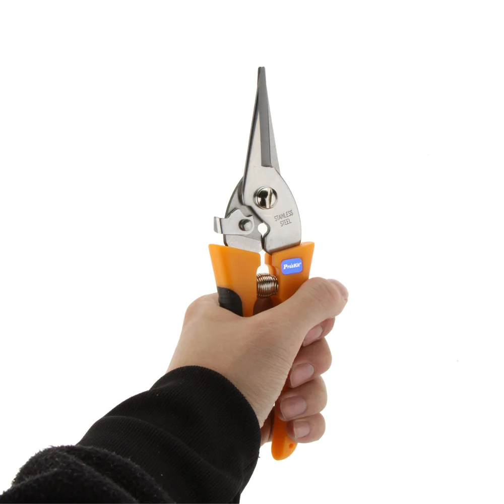 8PK-SR007 прочные ножницы из углеродистой стали ручные инструменты мульти инструмент с двойной цветной нескользящей ручкой
