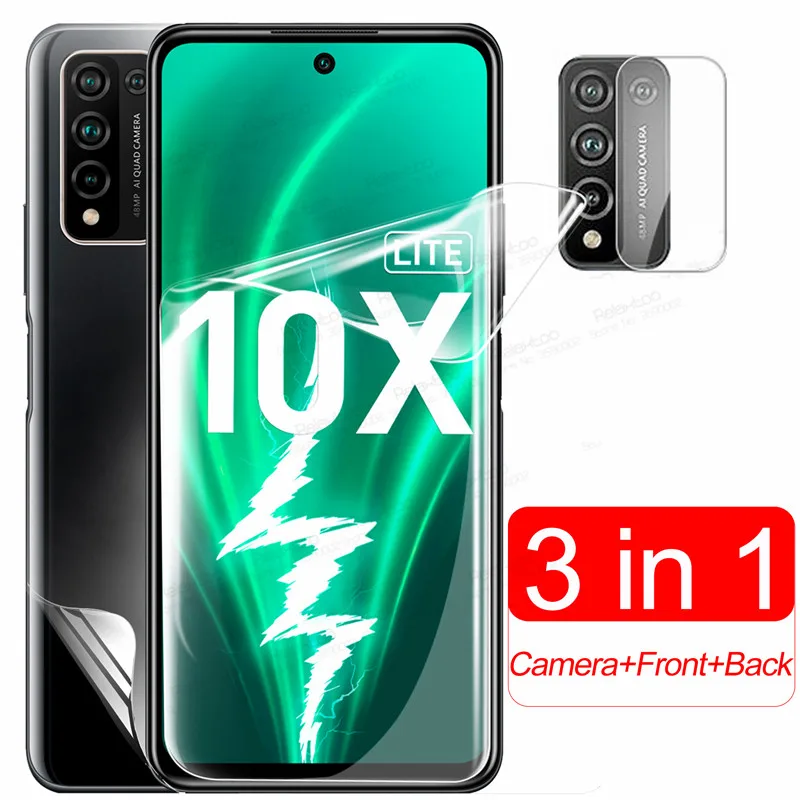 Полностью изогнутая мягкая Гидрогелевая пленка 200D для Huawei Honor 10X Lite Honer 10 X легкая
