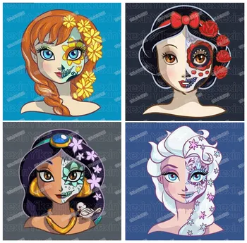 

5D DIY Diamond Painting "Skull princess" 3D Embroidery Cross Stitch 2020 Home Decor Gift