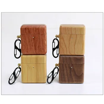 

Wooden Earphone Storage Case for Airpods Pro Headset Wireless Bluetooth Earphone Full Cover Protective Case for Airpods Pro