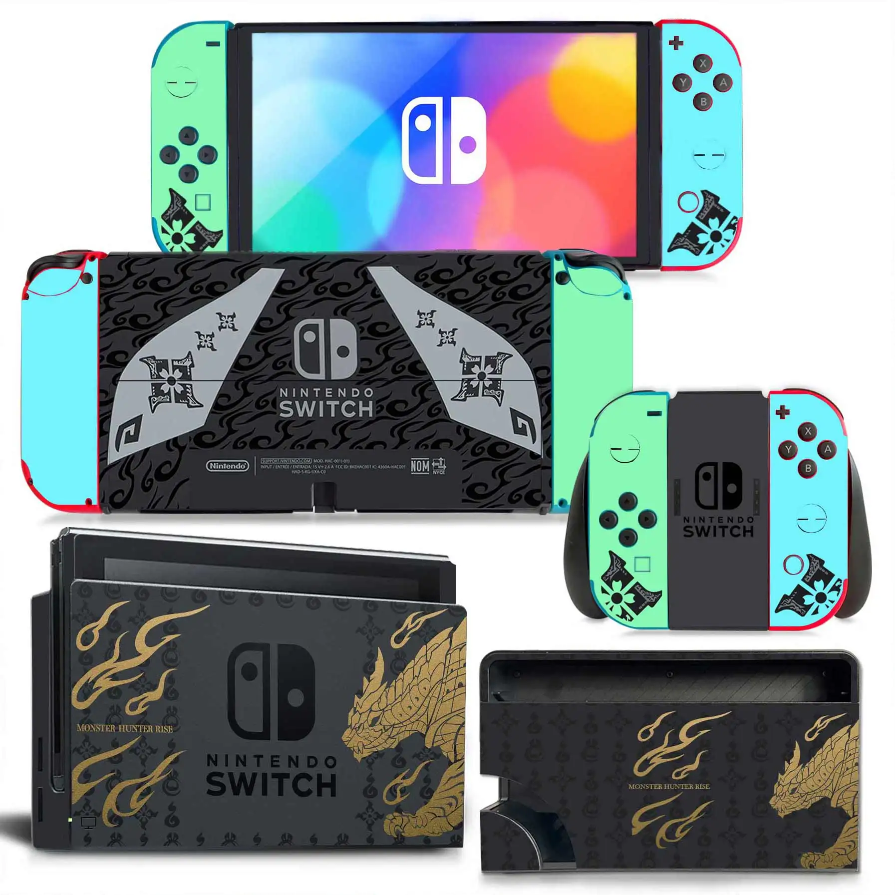 Monster Hunter rise for switch oled skin sticker for switch oled vinyl sticker for Ns oled sticker pvc sticker