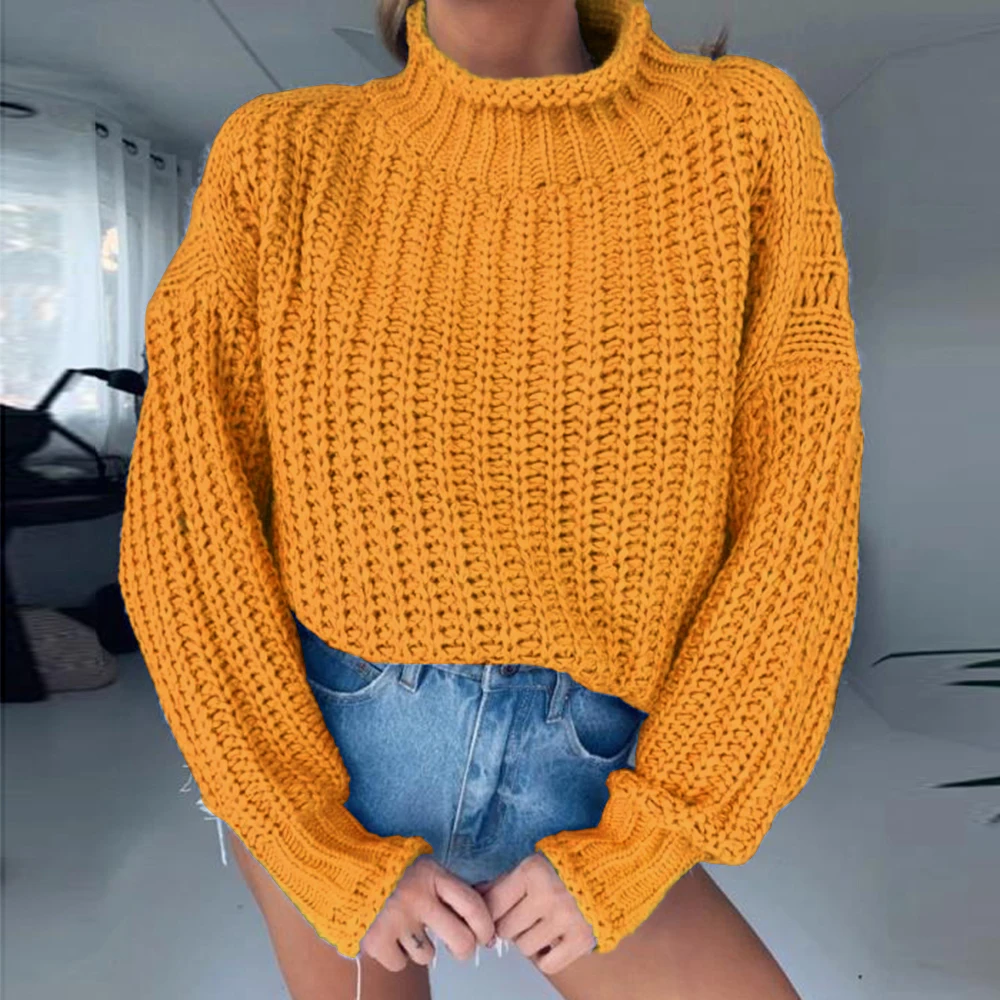 Knite Turtleneck Pullovers Loose Winter Red Sueter Feminino Lazy Oaf Long Sleeve Sweater Women Jumper Chompas Para Mujer | Женская