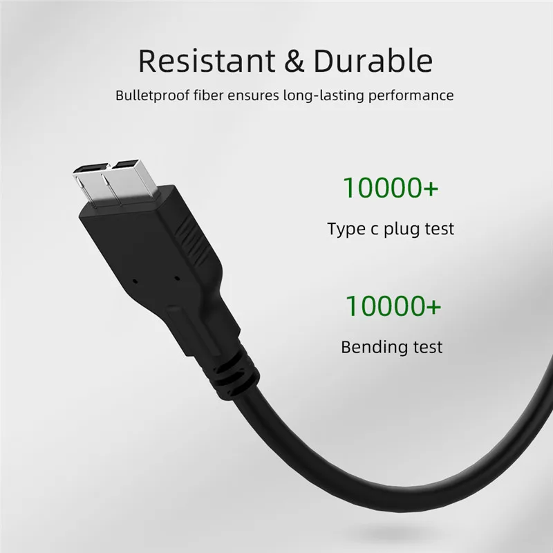 USB 3,1 type C к USB 3,0 Micro B Штекерный Кабельный соединитель быстрая Синхронизация данных Шнур для Macbook внешний жесткий диск ПК USB C кабель