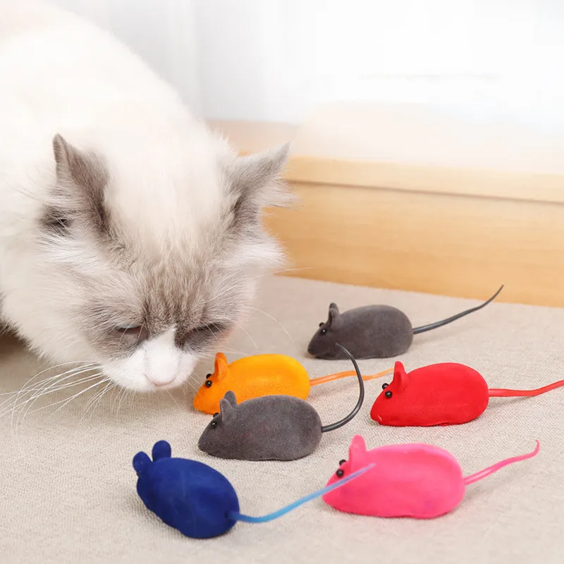 Kitten Cat Toy Mouse Rod Teaser Bell Feather Toy Game Mouse Cat