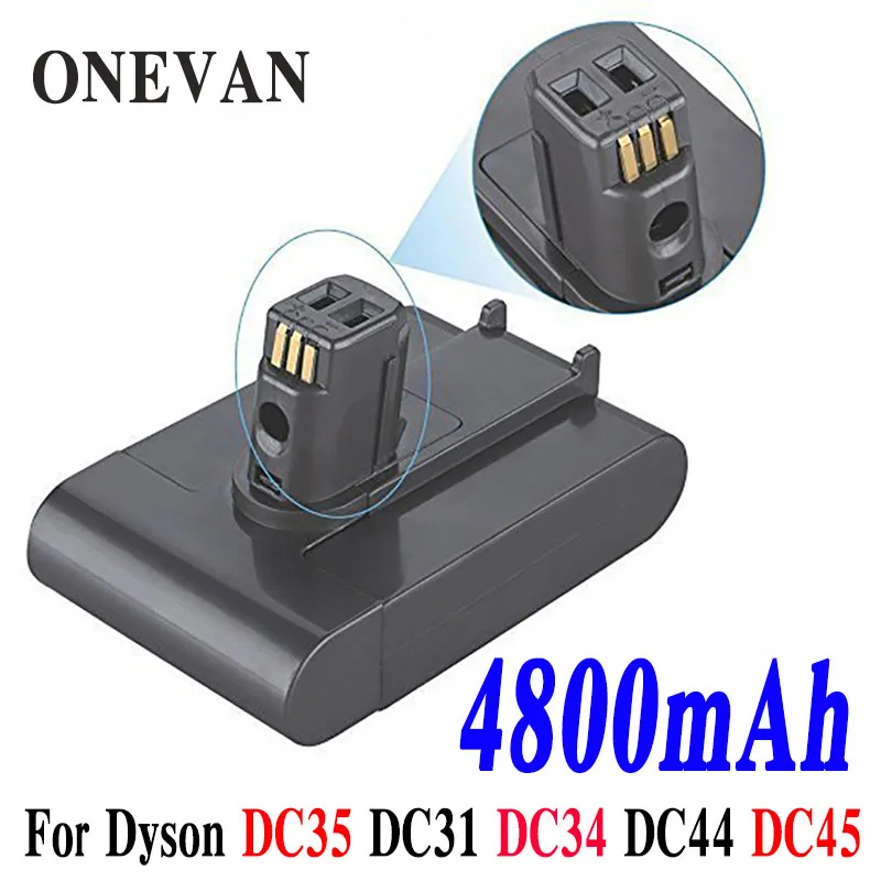 Тип A) 22,2 V 4800mAh литий-ионная вакуумная батарея для Dyson DC35, DC45 DC31, DC34, DC44, DC31 Animal, DC35 Animal, 917083-01