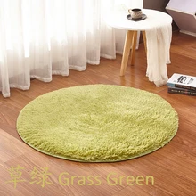 Круглый мягкий плюшевый ковер для гостиной, спальни, пушистые детские комнатные коврики, домашние мохнатые однотонные Цветные коврики A005