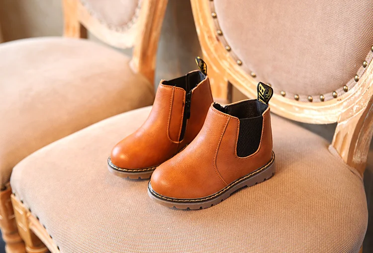England Style Kids Shoes Boys Girls Boots Autumn Winter Fashion Vintage Shoes Children Martin Short Ankle Boots ботинки детские