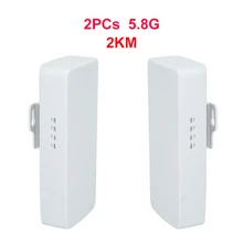 

HUASIFEI Wifi Router Bridge 2pcs Point To Point 5.8ghz 2KM Long Range Wireless Poe Access Point 450mbps Outdoor CPE Wifi Bridge