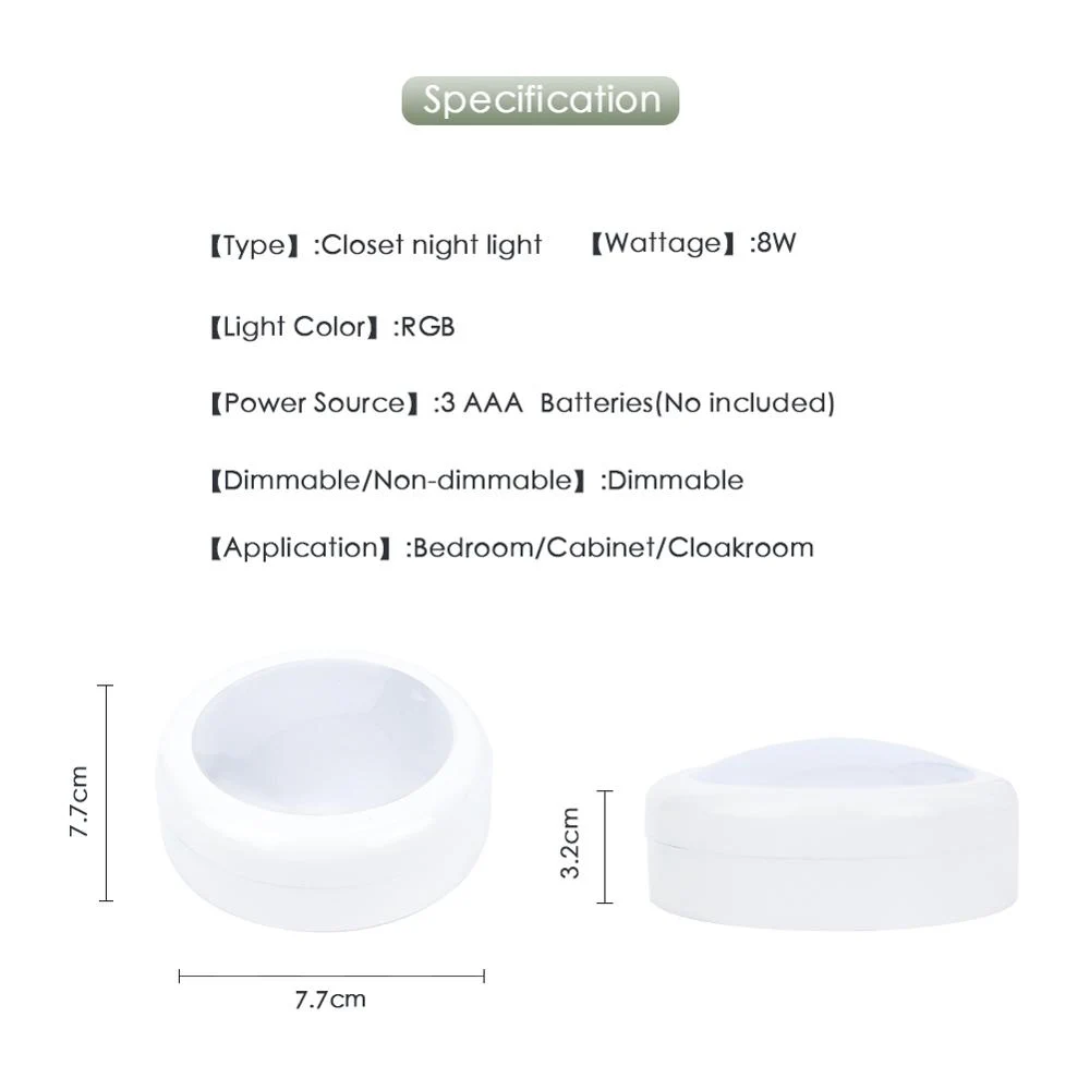 Светодиодный светильник Puck под шкафом ing RGB с регулируемой яркостью 12 цветов