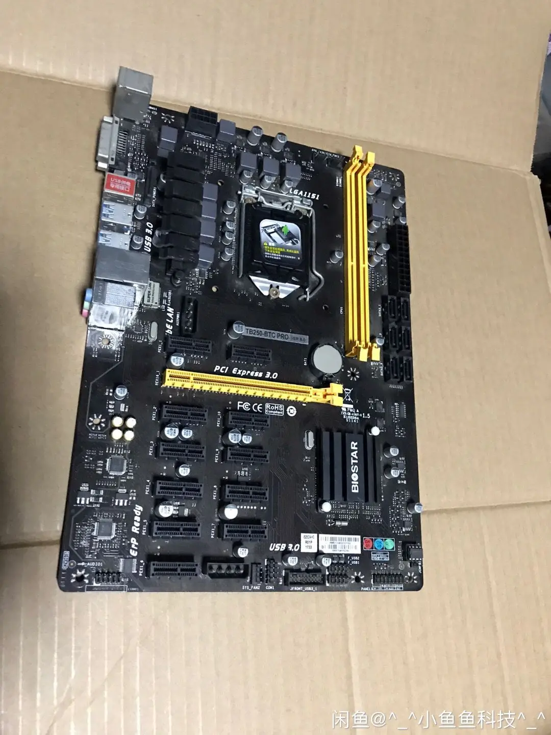 Б/у BIOSTAR TB250-BTC PRO 12 карт LGA 1151 DDR4 Майнинг 12PCIE поддержка видеокарт BTC ETH ZEC Mining TB250 USB 3 0 |