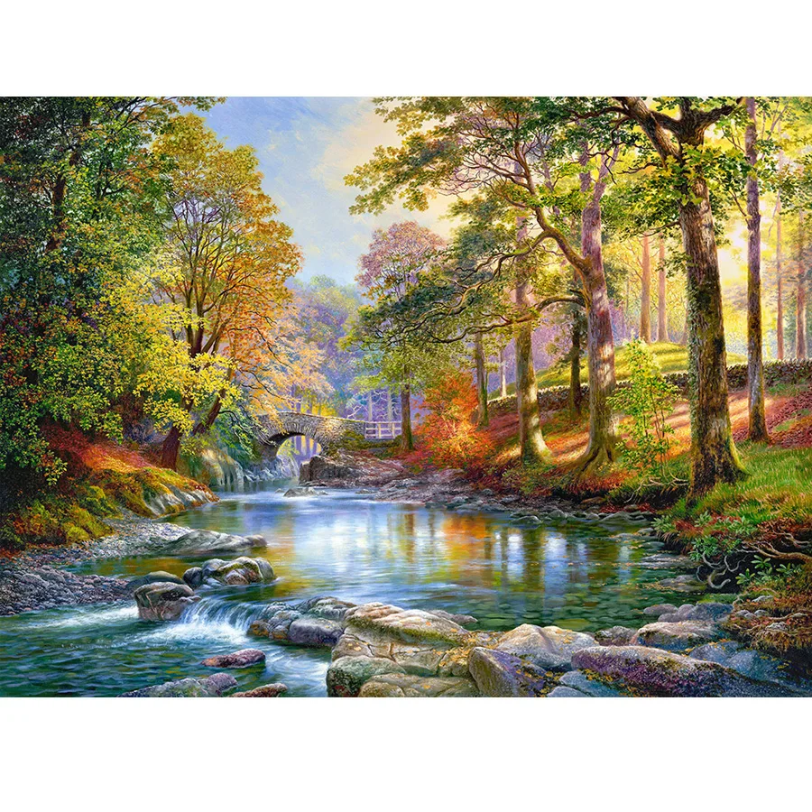 5D Diy Diamond Painting scenery forest Full Square/Round Embroidery landscape picture Home Decor Mosaic Christmas Gift | Дом и сад