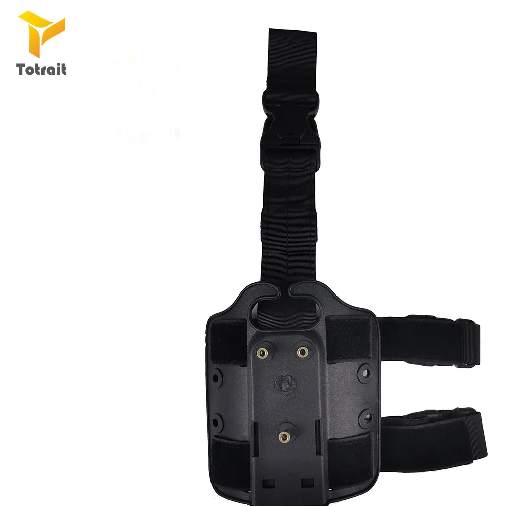 black TOtrait тактическая быстрая капля двойной ремень платформа для Glock17 M9 M92 p226 пистолет Боевая кобура охотничья панель аксессуары - Цвет: black