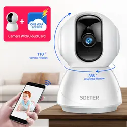 SDETER, 1080 P, 720 P, беспроводная Wifi камера, камера безопасности, IP CCTV, камера наблюдения, ночное видение, детский монитор, W, облачная карта, один