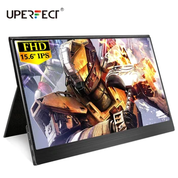 

Portable Monitor 15.6Inch Computer Display 1920x1080 USB C Monitor Second Screen for Mini PC Laptop MAC Raspberry pi Gaming PS4