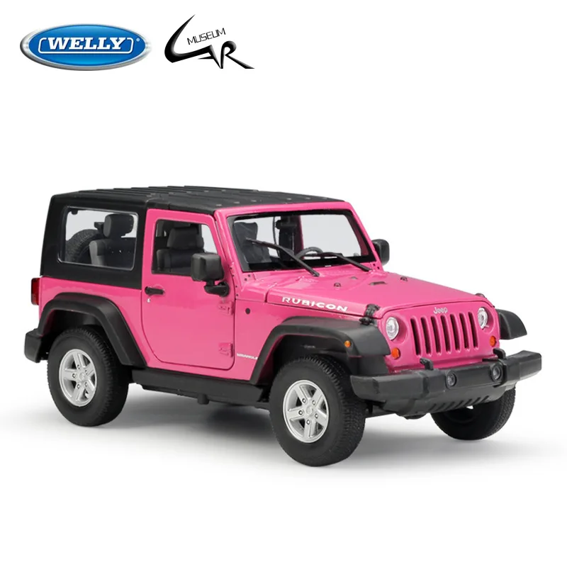 

Welly 1:24 Model Car Scale 2007 Jeep Wrangler Diecast Simulator Alloy Off-Road Metal Classic Toy Car Display Kit Gift Collection