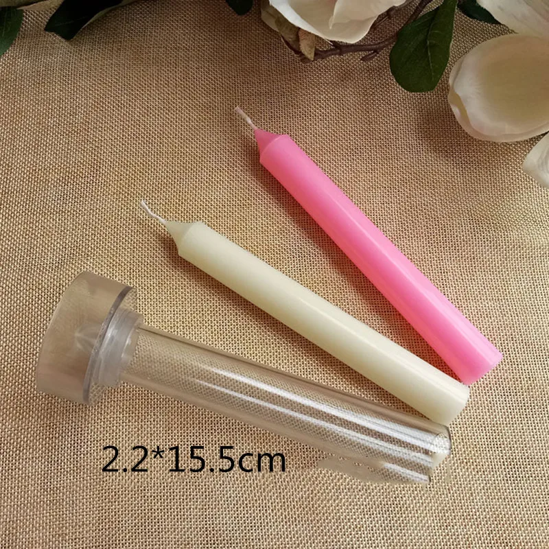 2.2x15.5cm Рождественские Ароматические свечи ко Дню Святого Валентина, классические красочные свечи для свадебного украшения, колонна, восковые бездымные ароматные свечи - Цвет: 2.2x15.5cm
