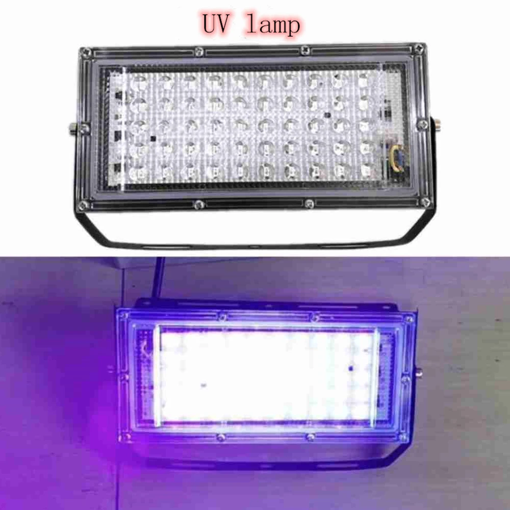 50W Led Ultraviolet Germicidal Disinfection Light UVC Lamp Spotlight 110V 220V Outdoor Garden Wall lamp Sterilization Flood Lamp 6
