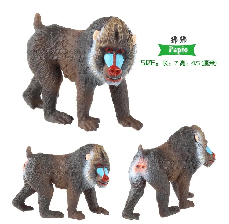 Бутик животных модель игрушки набор Baboon дикая обезьяна модель игрушки животные Гараж Набор Модель