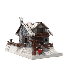 

New MOC-38793 Bricks Winter Chalet High-Tech Bricks Town's rural building toy blocks Birthday Gift