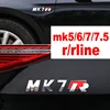 ABS Car Styling Emblem Tail Side Sticker Decals For VW Golf 5 6 7 MK6 MK7 R RLINE MK7.5 Polo AW Jetta MK5 Rear Trunk Body Badge