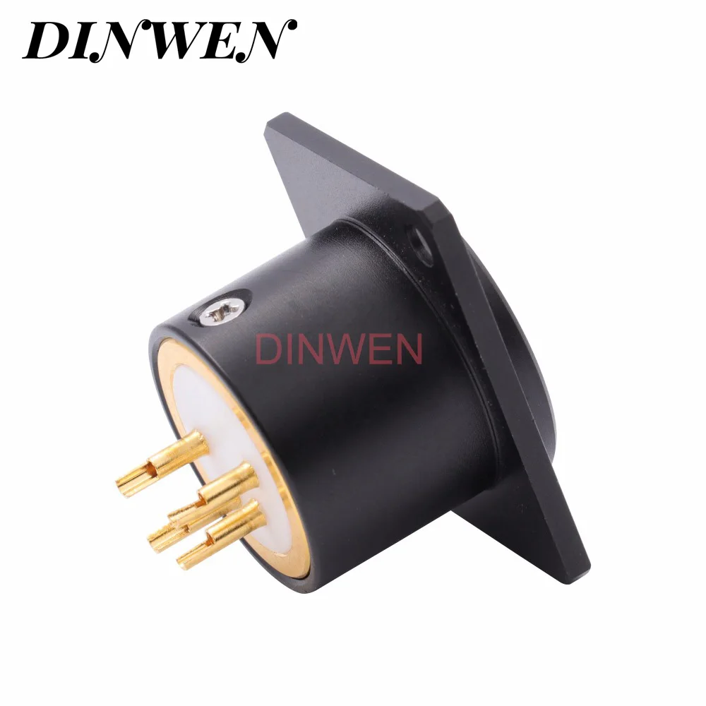 EIZZ 4pin Female XLR Plug Connector Socket Jack Hifi Audio Headphone AMP DIY 24K gold plated Copper pins PTFE Insulator 1PC