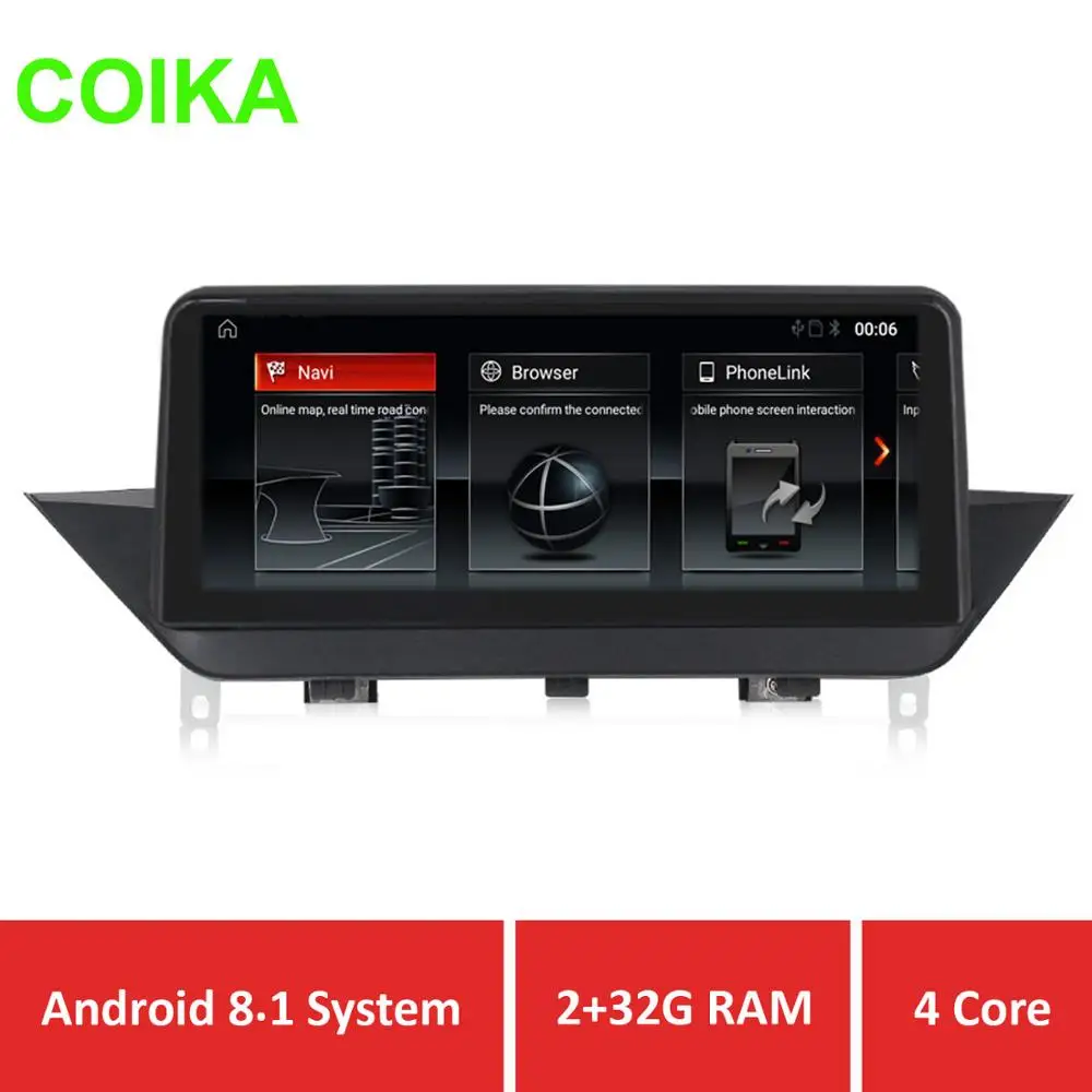 

COIKA 10.25" IPS Touch Screen Android 8.1 GPS Navi Receiver For BMW X1 E84 2009-2015 BT WIFI Google Phonebook Mirror Screen USB
