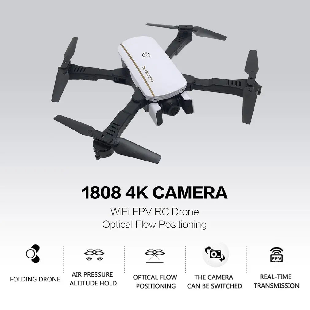 M1808 WiFi FPV RC Дрон 4K камера оптического позиционирования потока HD Двойная камера воздушная видео RC самолет детские игрушки