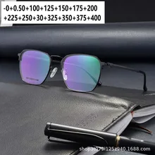 Металлическая оправа, очки с несколькими фокусами, прогрессивные линзы из смолы, для женщин и мужчин, фотохромные очки для чтения с коробкой FML