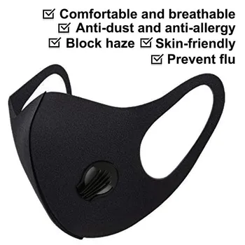 

5PC Anti Smoke Dust PM2.5 Face Cover Breathable Reusable Maska Carbon Filter Multi Layer Protective Mouth Cover Facemask Masque