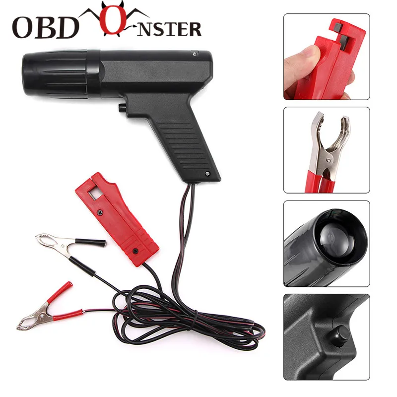 

12V Professional Car Motorcycle Engine Timing Light Ignition High Beam Gun Timing Strobe Light Inductive Timing Lamp Detector