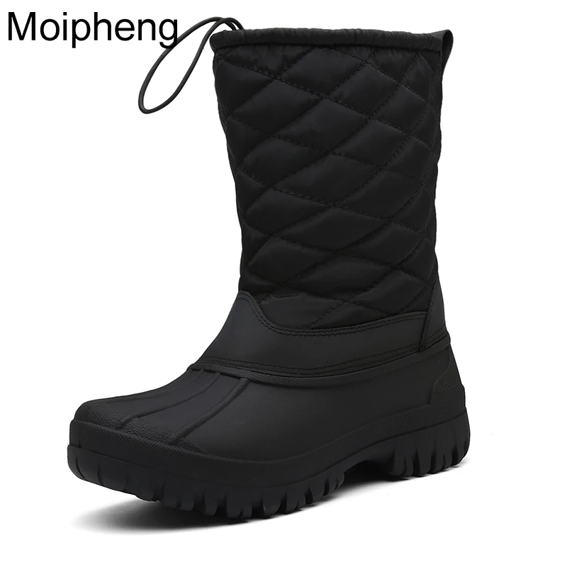 

Moipheng Women Snow Boots 2019 Winter Chunky Mid-calf Boots Thick Warm Plush Waterproof Non-slip Boots Women Shoes Botas Mujer