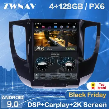 

4+128G Tesla Screen Carplay For 2007-2017 Mitsubishi L200 Pickup Android 9 Player GPS Auto Audio Stereo Radio Recorder Head Unit