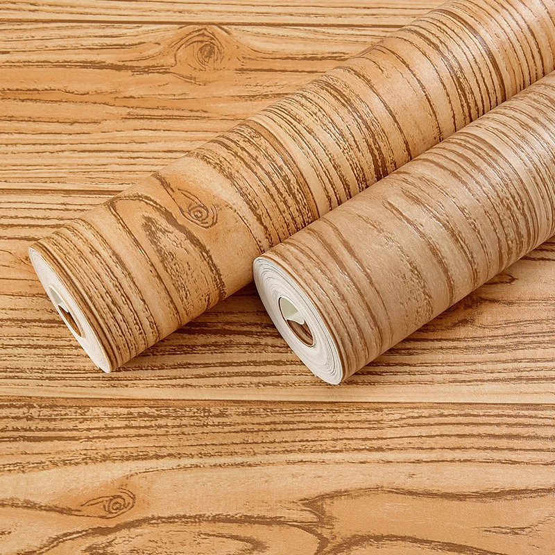 Китайская Ретро винтажная настенная бумага под старину Дерево Зерно деревянная личность бар Чайный домик магазин одежды полосатый фон настенная бумага