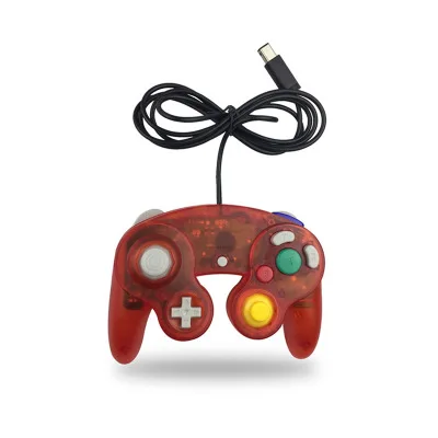 Transparent Red Проводной геймпад для nintendo NGC ABS одноточечная ручка игровой коврик USB контроллер для NGC/WII - Цвет: Transparent Red