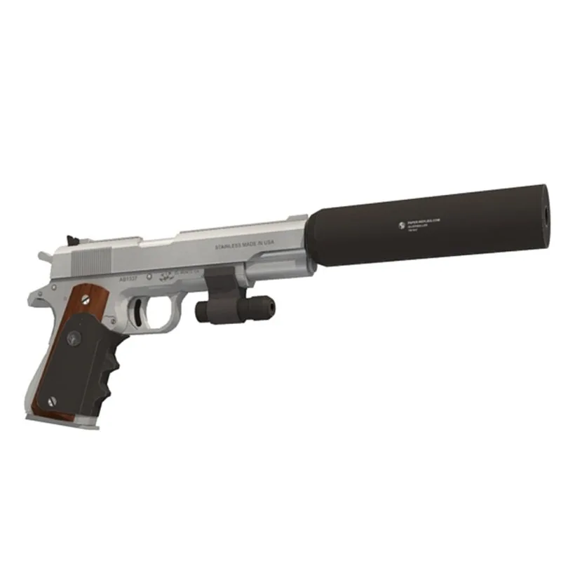 1: 1 Colt M1911 собранная 3D бумажная модель ручной DIY Бумажная пистолет военный