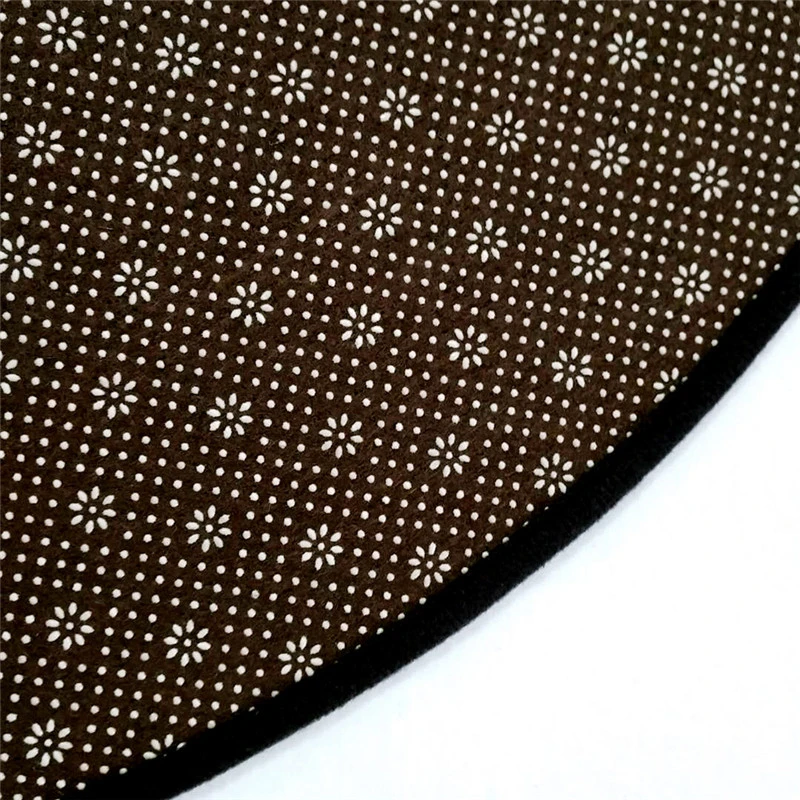 Retro Black And Gold Flowers Round Carpet Lotus Chair Floor Mat Soft Carpets For Living Room Anti-slip Rug Bedroom Decor Carpet 6