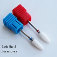 Left Hand Use Ceramic Nail Drill Manicure Pedicure Apparatus for Manicure Gel Polish Remove Left Hand Nail Bits 1