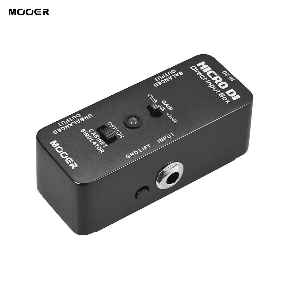 MOOER MICRO DI шкаф симулятор DI коробка гитарный эффект педаль полностью металлический корпус Поддерживает 4*1" Кабинет моделирование