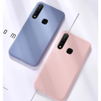 Перейти на Алиэкспресс и купить Чехол HATOLY для кожи Vivo Y19, жидкий силиконовый чехол s для Vivo Y19, тонкий мягкий ТПУ покрытие из микрофибры, Capas BBK Vivo U3 Y5s