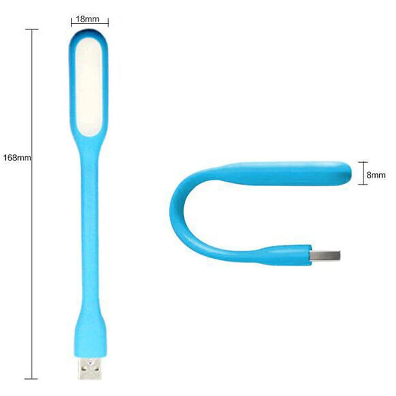 Складной синий супер яркий светодиодный USB светильник 1 шт. Мини Портативный