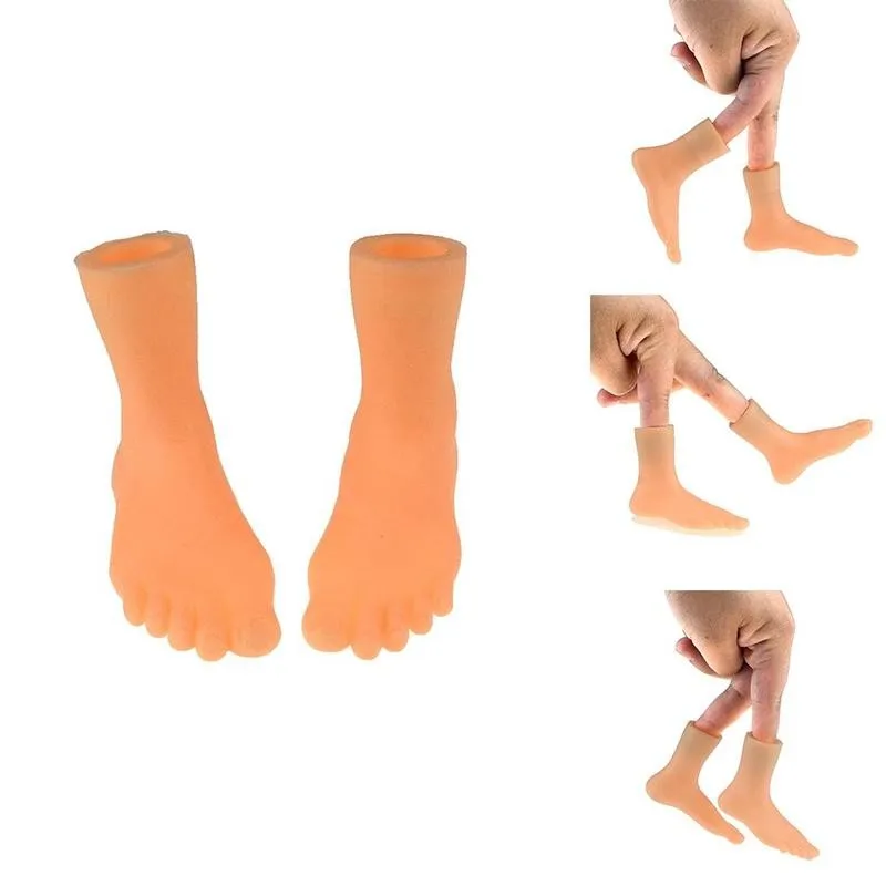 Забавные Мини куклы на палец модель левой и правой ног 2 шт. кукла игрушка