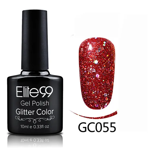 GC055 Elite99 гибридные Лаки гель лак для ногтей набор Гель-лак с блестками Живопись ногтей искусство поли УФ гель лак Топ базовый праймер для маникюра - Color: GC055
