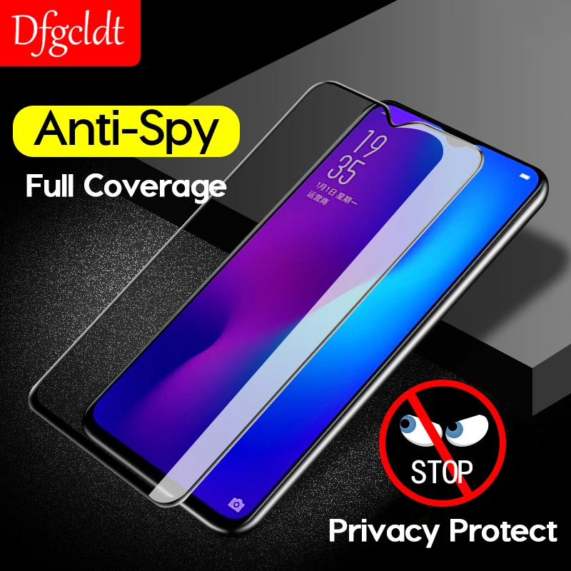 

Anti-spy Tempered Glass for OPPO R17 R15 R11s Plus F9 F7 Anti-Peeping Screen Protector for OPPO A7 A7x A5 A3s Privacy Glass