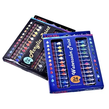 

24 Color Set of Art Oil Paint in Large 12ml Tubes Rich Vivid Colors for students