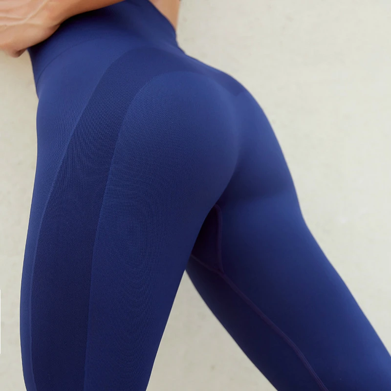 Imlario высокая посадка Бесшовные Спортивные Леггинсы Супер эластичные спортивные штаны для йоги в тренажерном зале кальсоны пуш-ап фитнес-штаны ребристые лосины для йоги