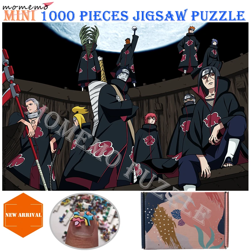 MOMEMO Akatsuki, деревянные пазлы для всех членов, 1000 штук, аниме, Мультяшные персонажи, индивидуальные мини-пазлы, игрушки для детей, подарки для взрослых