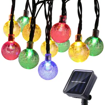 

50 LEDs 10m Crystal Ball Solar Light Outdoor String Lamps for Holiday Christmas Party Wedding Garland Lights Solar Lamp Decor