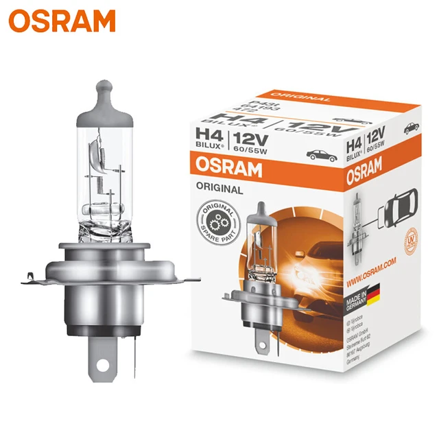 OSRAM H4 9003 HB2 12V 60/55W P43t 64193 Original Car Halogen Headlight Auto  Bulb 3200K Standard Lamp Made In Germany (Single) - AliExpress